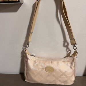 Longchamp Canvas/Leather Crossbody Bag with Removable, Adjustable Strap